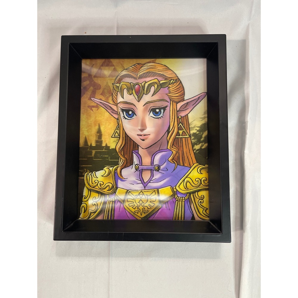 Legend of Zelda Princess Zelda Sheik 3D Lenticular Motion Art Framed Shadowbox